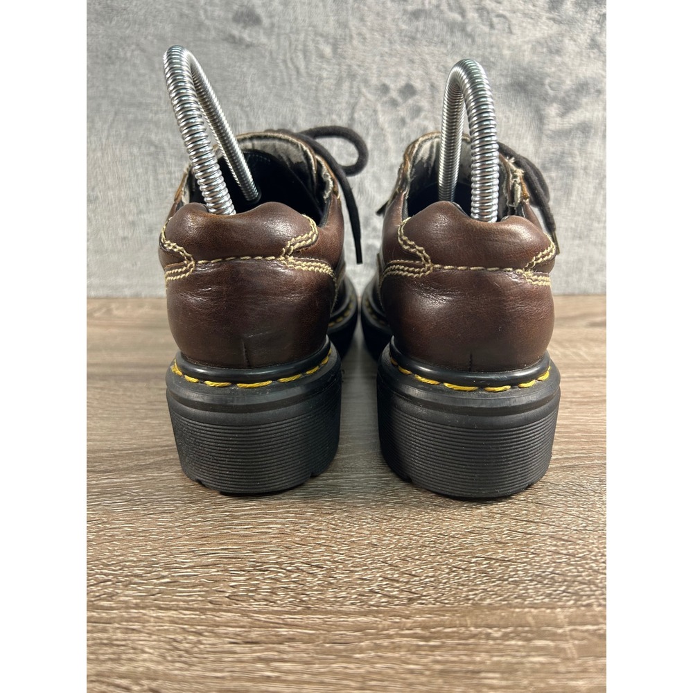 Dr Martens Brown Leather Lace Up Oxford Shoes Air Cushioned Sole Men Women Size4 - Picture 5 of 9